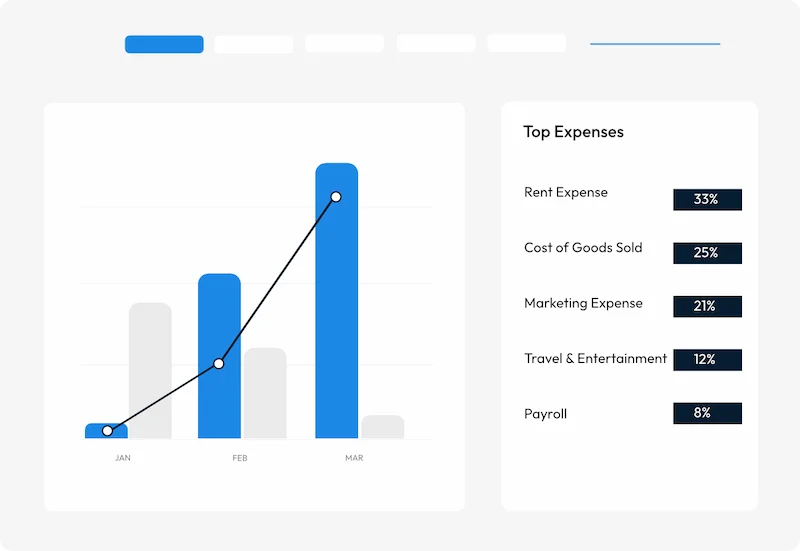 Accountants direct report graph expenses